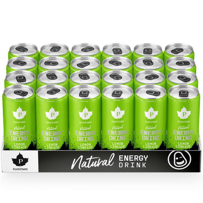 Natural Energy Drink Lemon Limeade Strong - 330 ml 24-pack