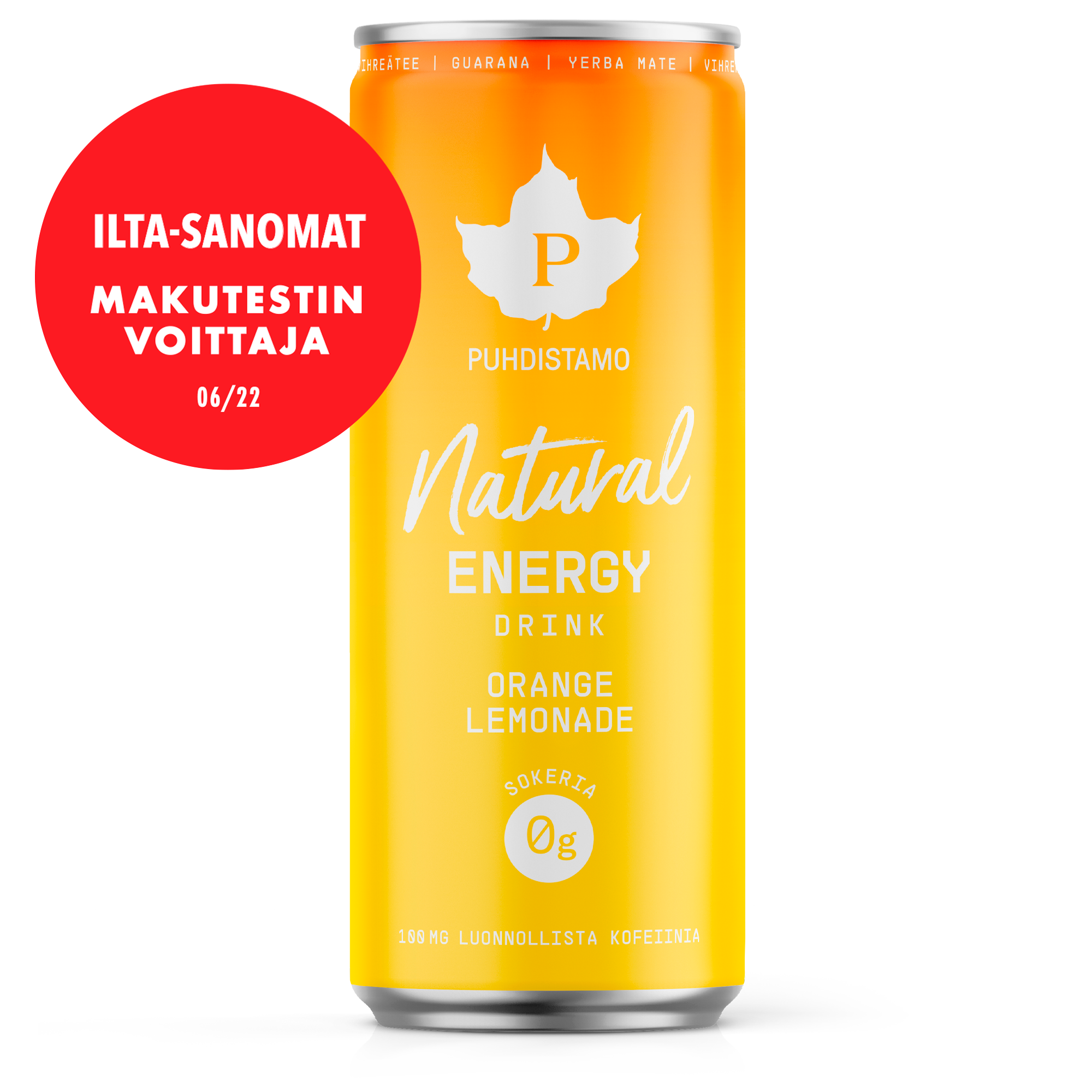 Natural Energy Drink Orange Lemonade 330 ml | Puhdistamo